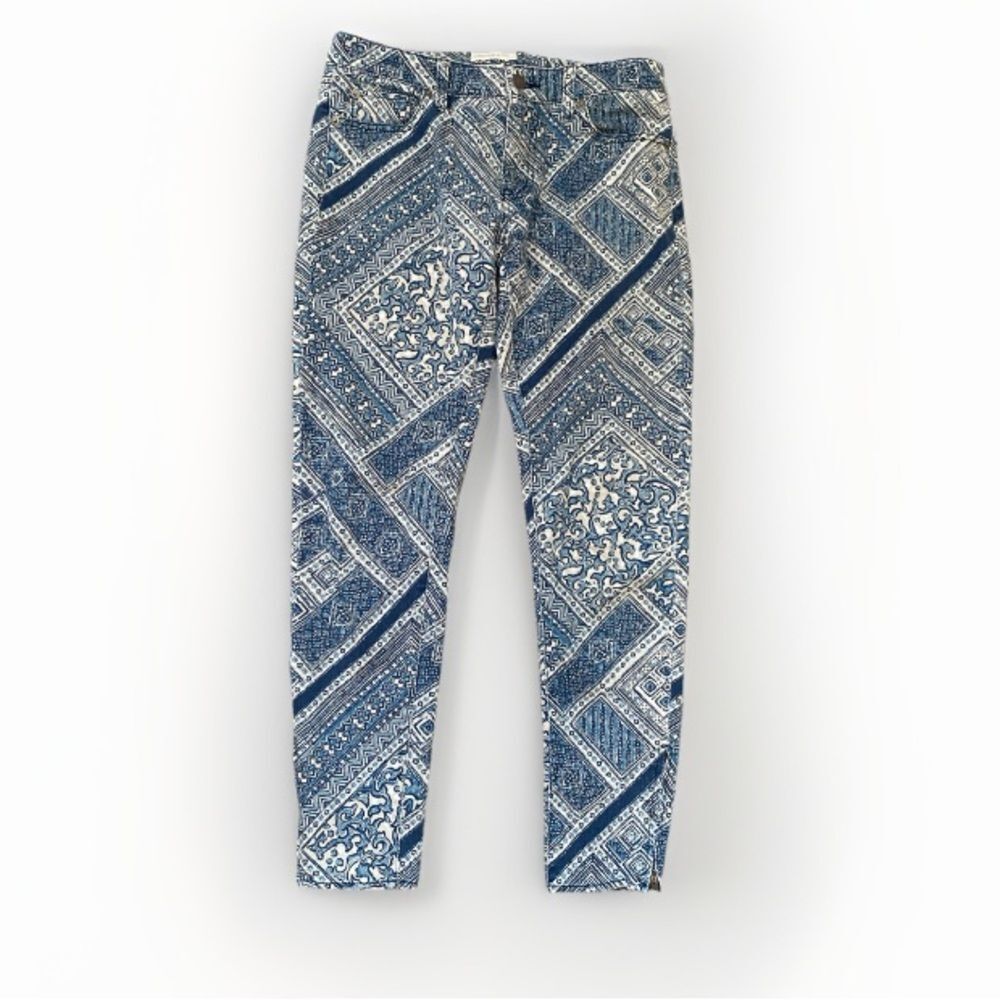 Denim & Supply Ralph Lauren Jeans Womens 28 Blue Bandana Patchwork Print Boho